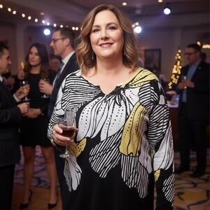 Alfred Dunner Women's Contemporary Beaded Floral Long Sleeve Sweater Size 3X